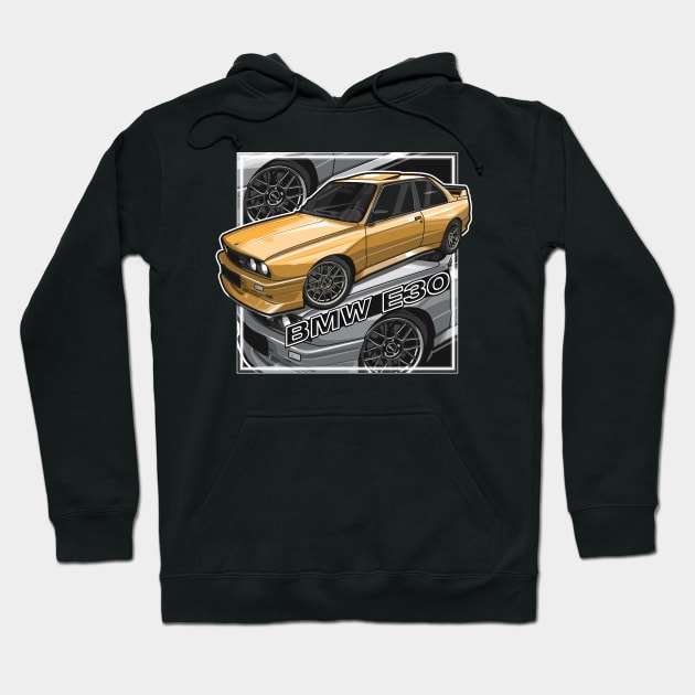 BMW E30 Coupe Hoodie by CarVectStore